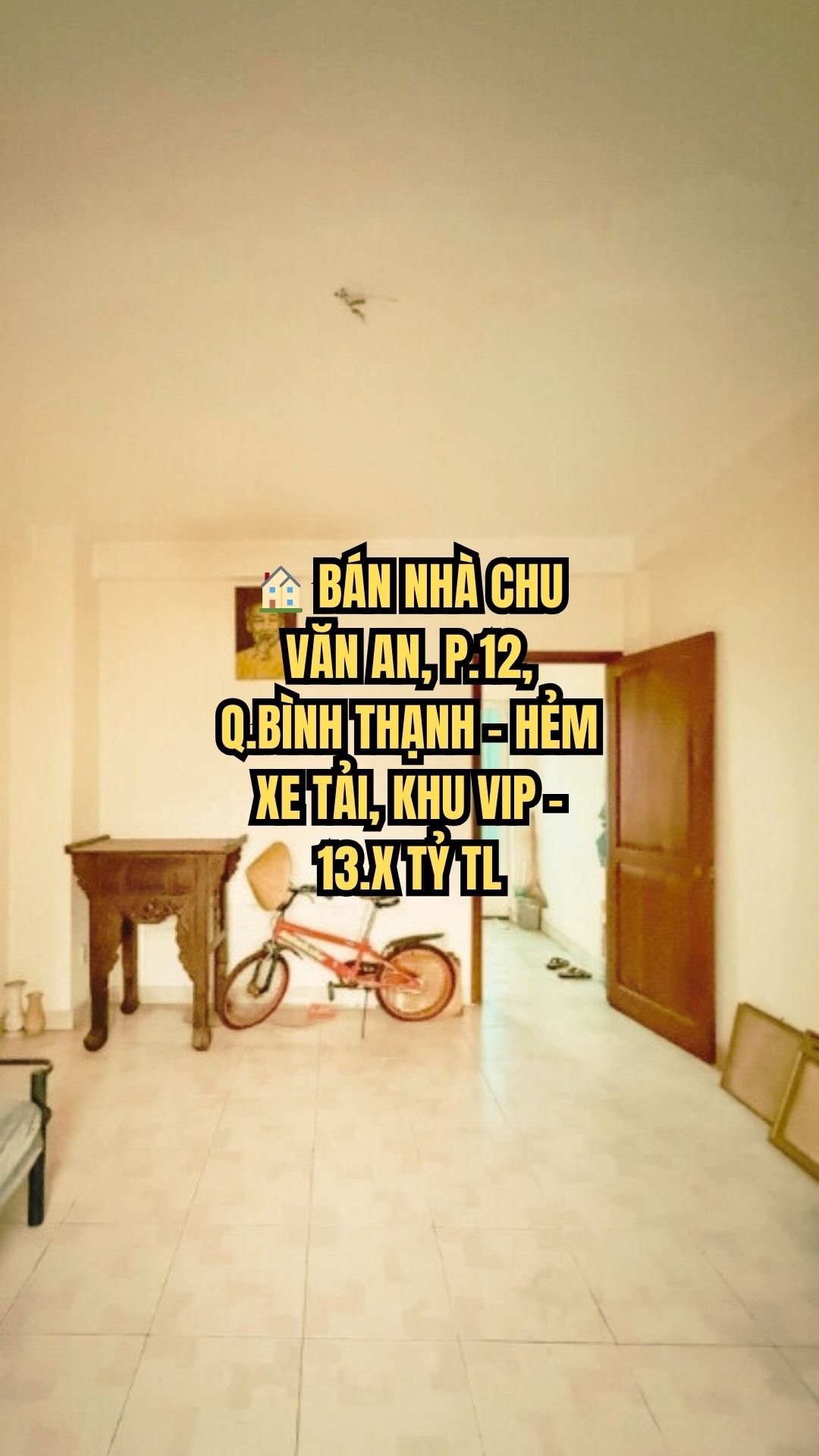 🏠 BÁN NHÀ CHU VĂN AN, P.12, Q.BÌNH THẠNH - HẺM XE TẢI, KHU VIP - 13.X TỶ TL